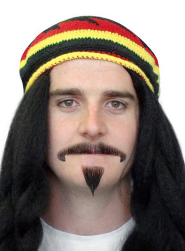 reggae black goatee & moustache