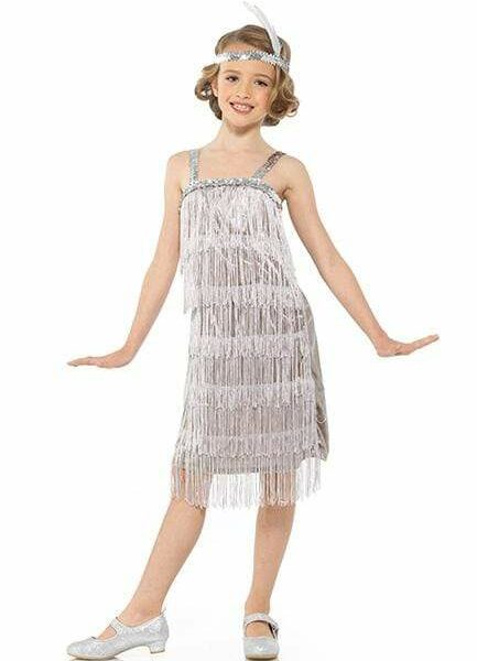 silver flapper girls costume 968096