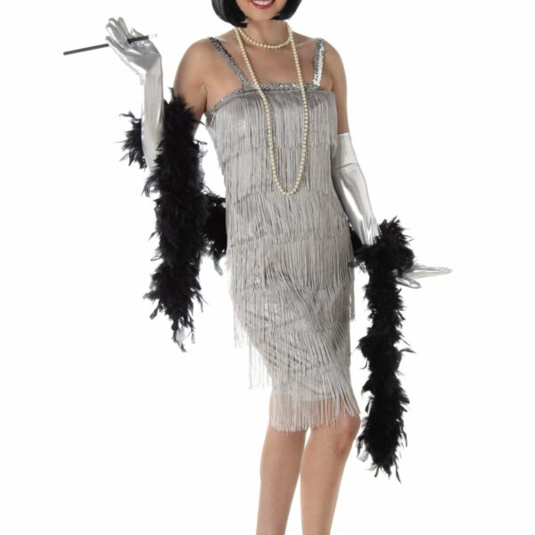 sliver flapper dress 401325