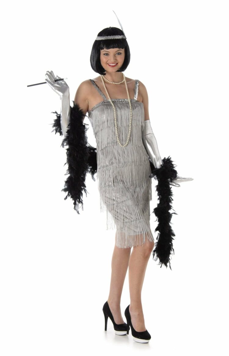 sliver flapper dress 401325