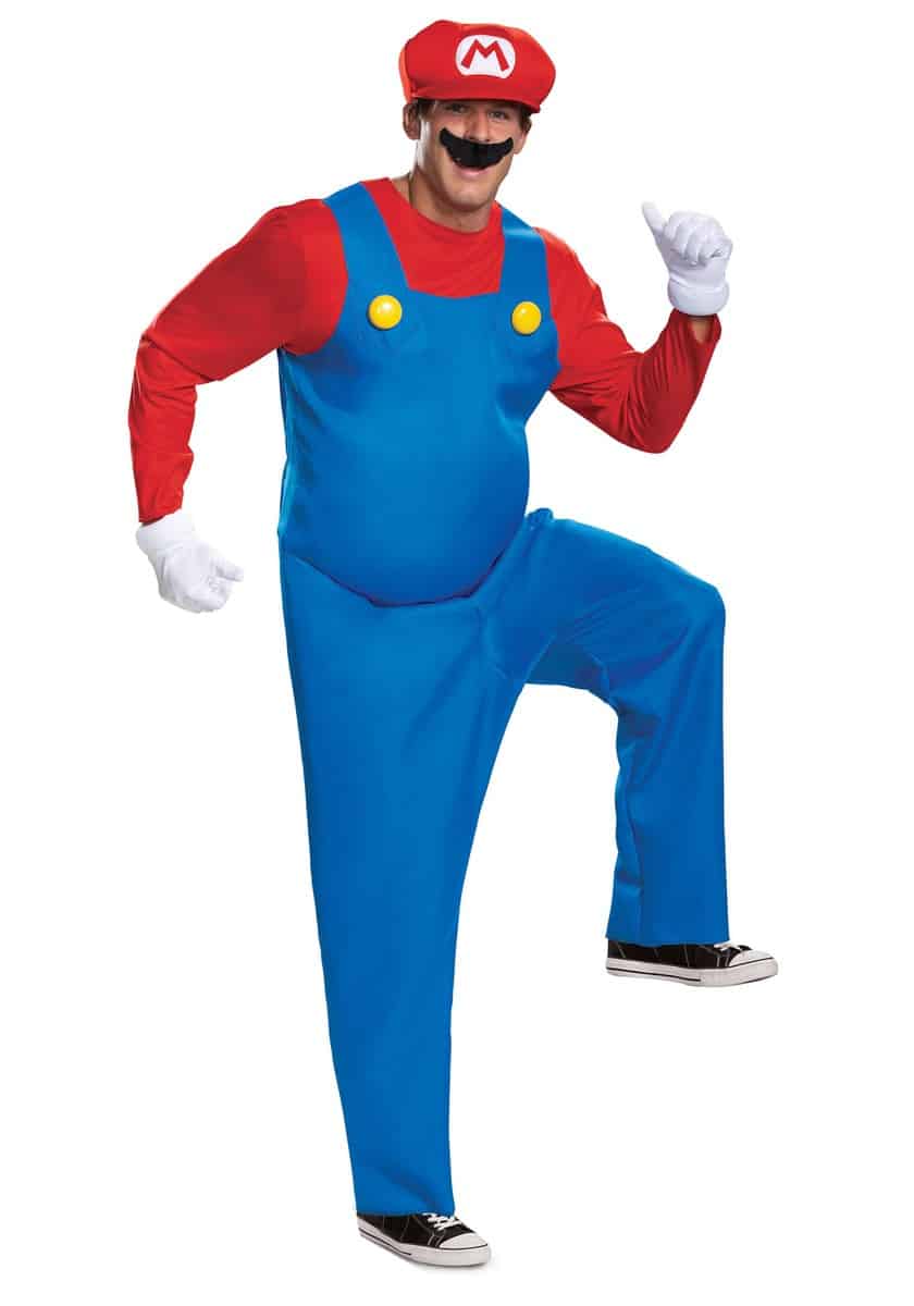 Super Mario Brothers Mens Mario Deluxe Costume