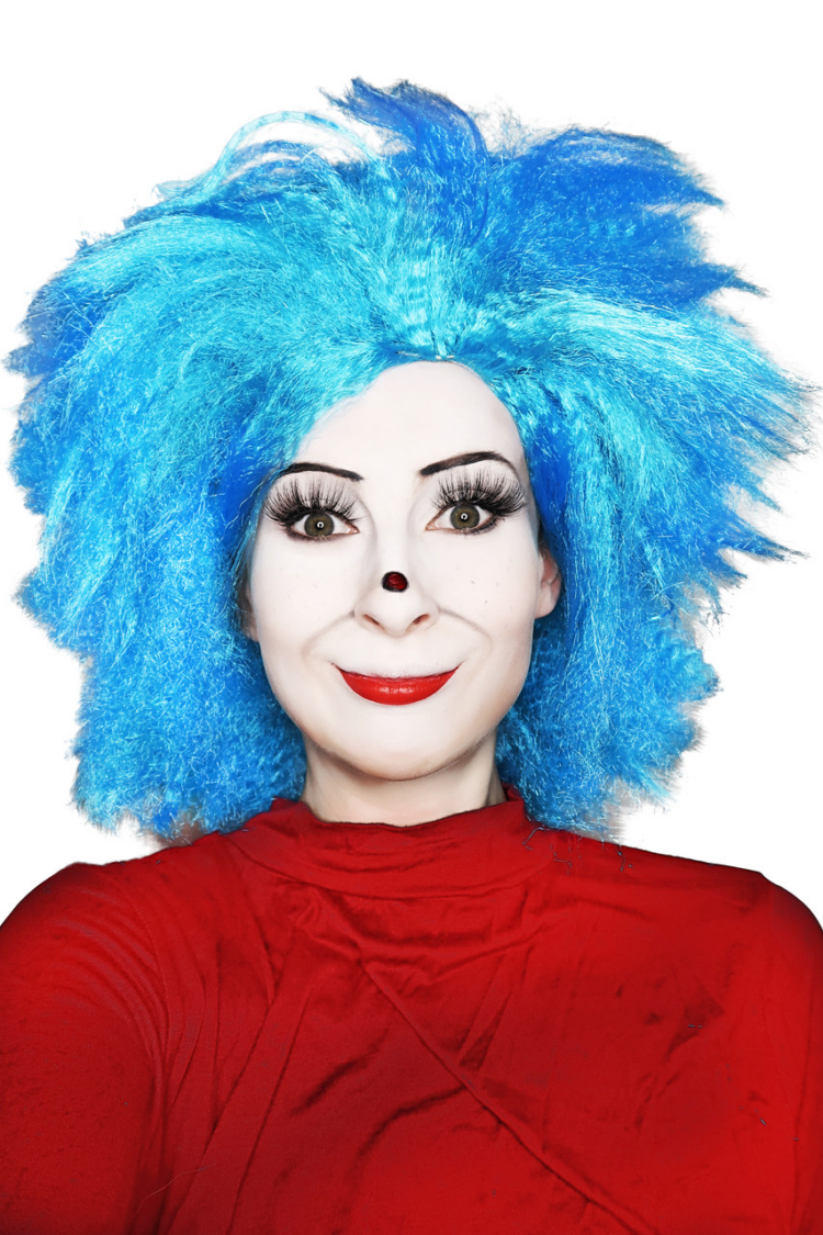 thing 1 thing 2 wig inspired blue dr seuss costume book week wigs (unisex)
